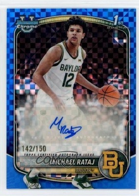 2025 Bowman Chrome Prospect Blue X-Fractor /150 Michael Rataj #CPA-MR Auto 03j5