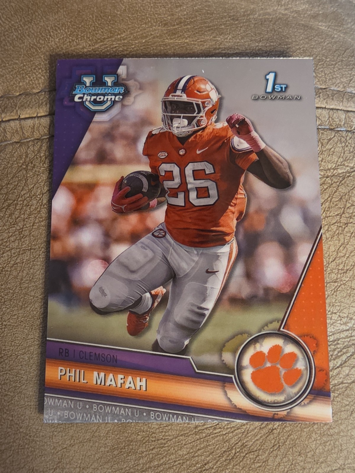 Phil Mafah 2023 Bowman University Chrome 1st Bowman #81 Clemson Tigers