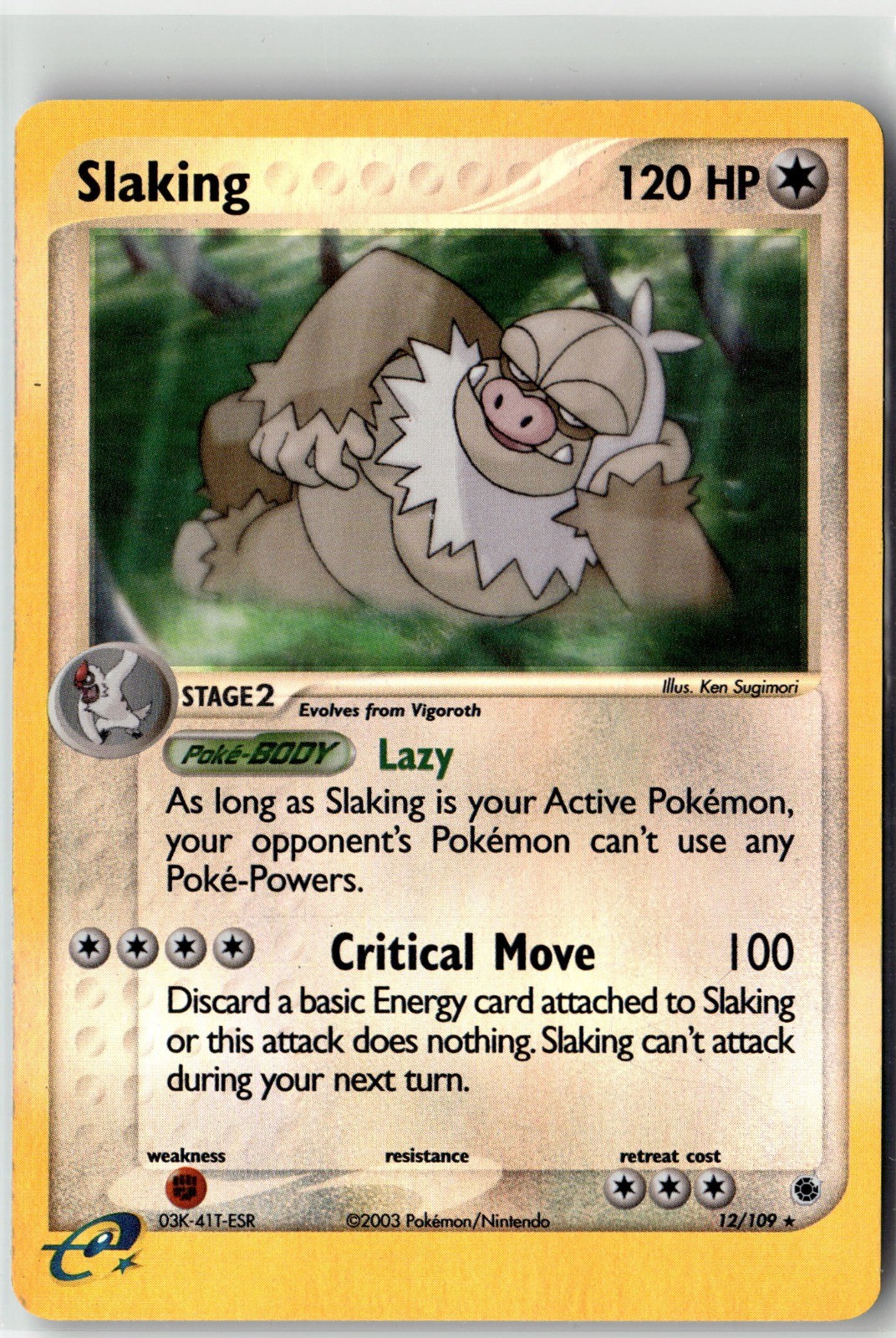 Slaking Holo Rare Ruby and Sapphire 12/109 Reverse Holo NM
