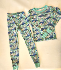 Hanna Andersson 2 Piece Organic Long Sleeve Pajama PJ Set Size 130 8 Whales