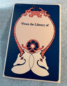 Vintage 1980s  Sandylion bookplate sticker unicorn from the library of