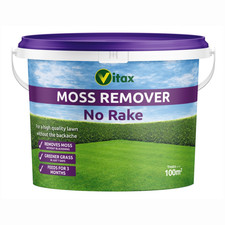 Vitax Moss Remover No Rake Lawn Feed Kills Moss Feeds Grass Greener Lawn 100m2