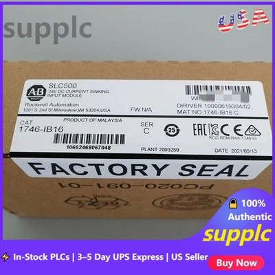 New Factory Sealed AB 1746-IB16 SER D SLC 500 Digital Input Module PLC 1746IB16