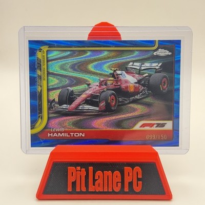2025 Topps Chrome Formula 1 #76 Lewis Hamilton Blue RayWave Refractor #/150