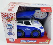 RC POLICE COP CAR TOY City Patrol Wired RC Lights Engine Horn Sounds NEW IN BOX