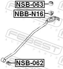 FEBEST NSB-063 Buchse, Wähl-/Schaltstange for NISSAN - Bild 2 von 2
