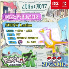 ✨6IV SHINY Latias + EVS 🚀 POKEMON LEGENDS ZA ✨Online delivery⚡