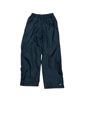 Nike Pants Youth Large 12-14 Black Windbreaker Track Nylon Lined Swoosh Athletic