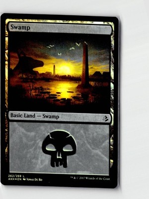 Swamp (262) 262 Land Amonkhet Magic: The Gathering Foil Lightly Played