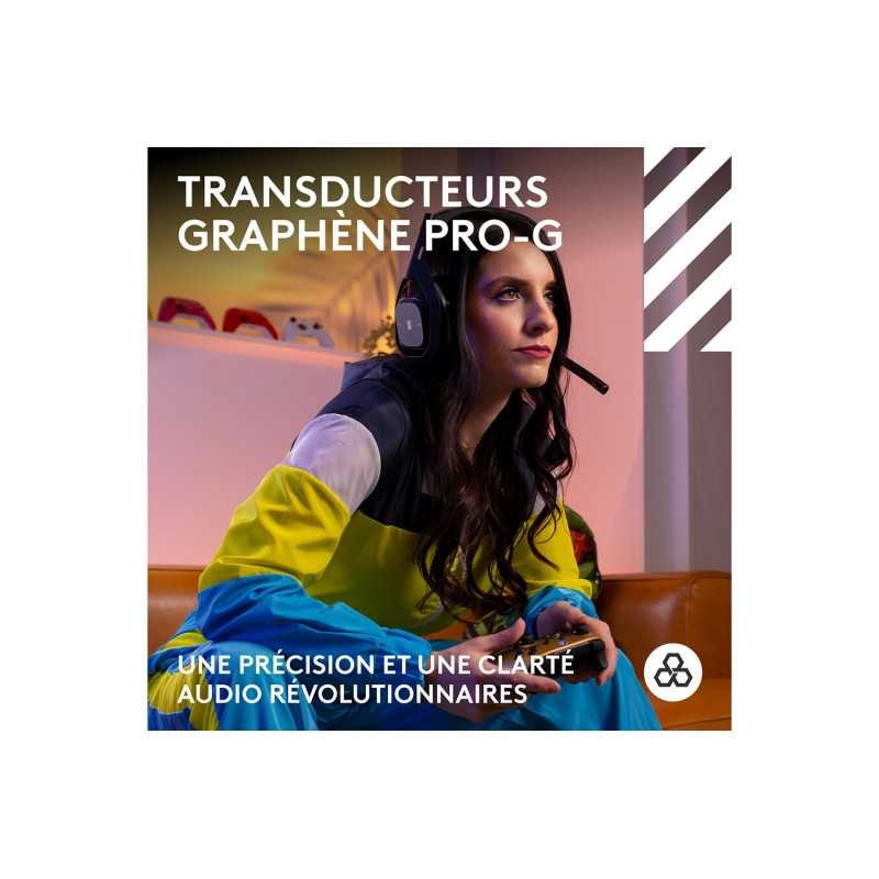 Casque PC Logitech G Astro A50 Lightspeed noir : audio gaming sans fil premium