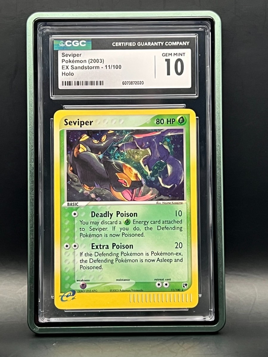 2003 EX Sandstorm E Reader-Seviper 11/100 Holo Rare- POP 13- CGC