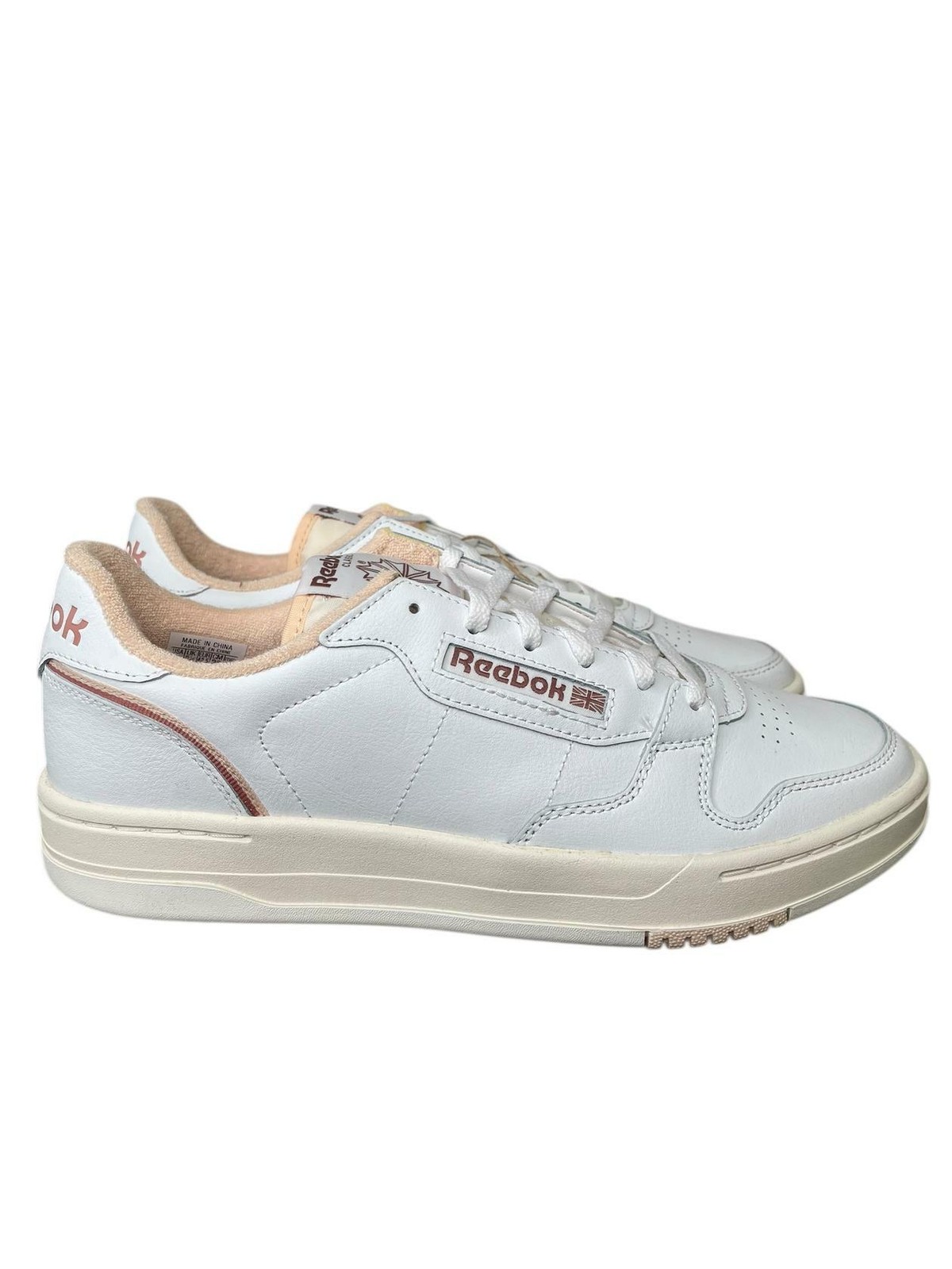 Reebok Women Sneaker Phase Court 100201450 Tennis White Pink Size 6.5 M