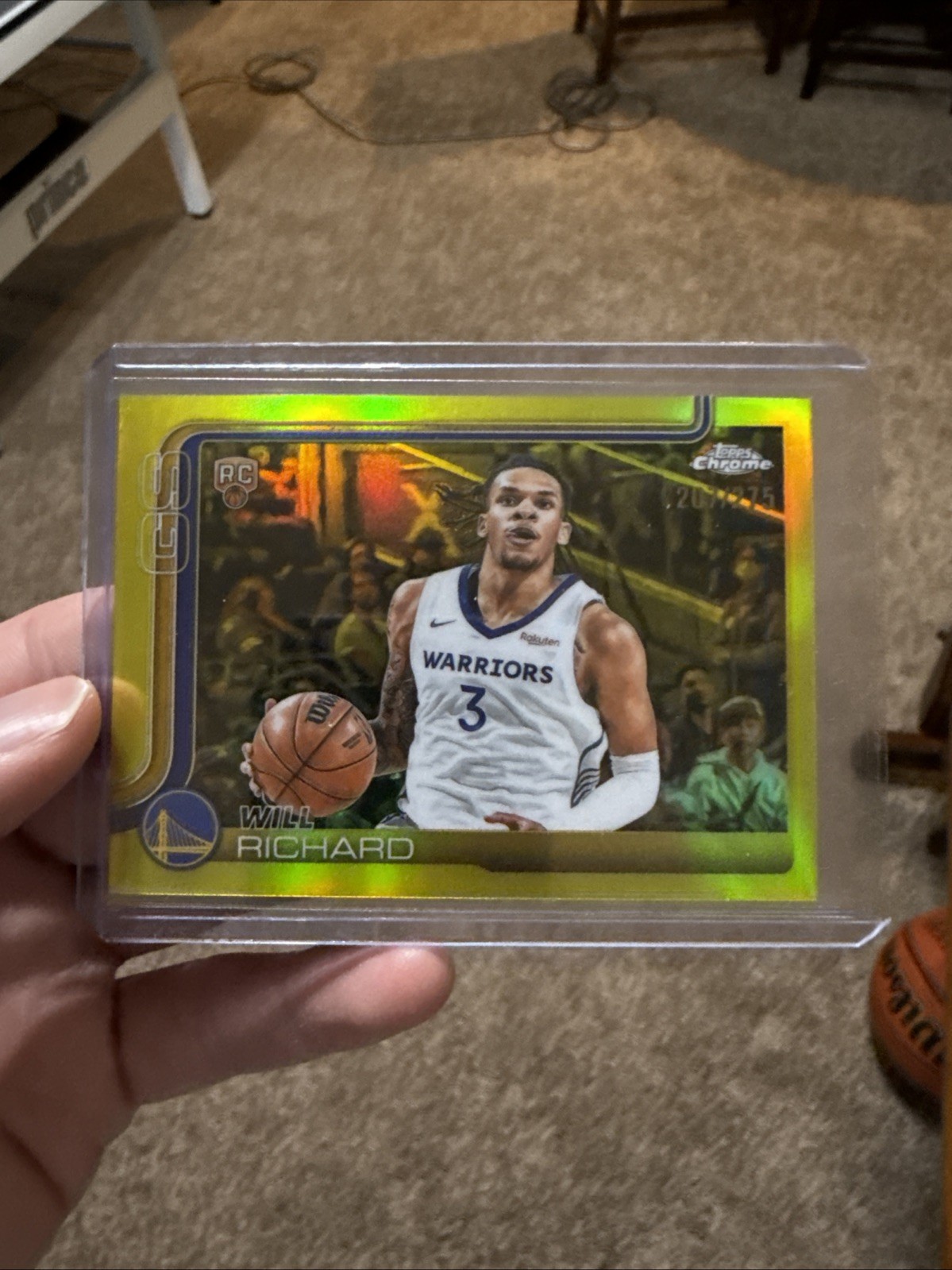 2025-26 Topps Chrome - Will Richard #287 Yellow Refractor /275 (RC)