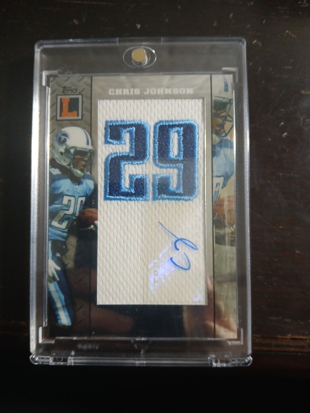 2008 Topps Letterman Autographed Rookie Patch Chris Johnson RAP-CJ Refractor /10