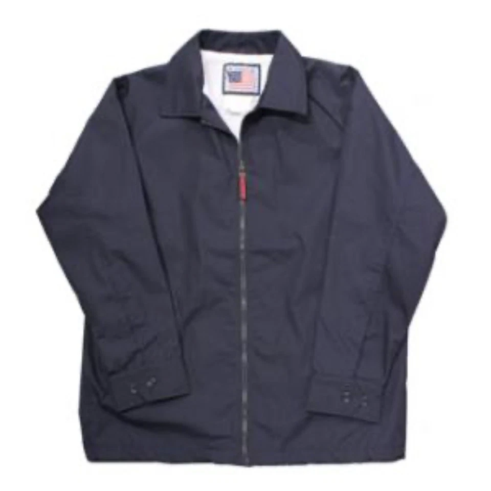 Snapwear Men Poplin Windbreaker with Zipper Front & Button Cuff Jacket Size 2XL