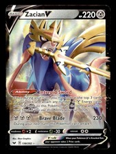 Pokemon - Zacian V - Base Spada e Scudo 138/202 quasi nuovo - più carta Holo omaggio