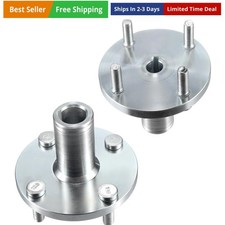 4" x 4" Go-Kart Live Axle Hub with 1" to 3/4" Step-Down - 1/4" Keyed Shaft, 8...