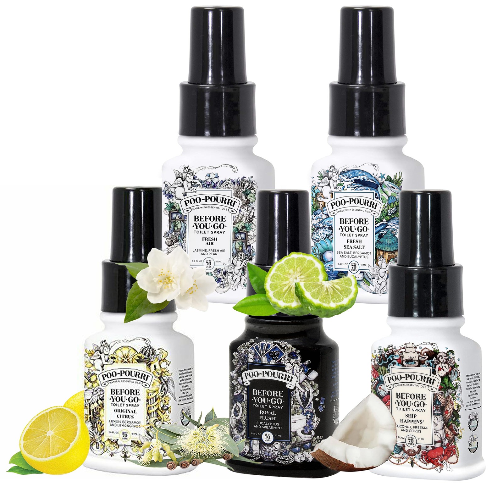 Set - Includes Original Citrus, Fresh Sea Salt, Fresh Air, Ship Happens, and ...