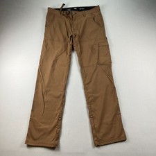 PrAna Cargo Pants Mens 32x30 Brown Chino Slim Fit Stretch Hiking Outdoor Trail