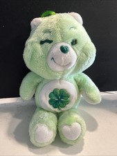 Vintage Care Bears 13  Good Luck Bear Plush Sleepy Green 1980s Kenner 1983