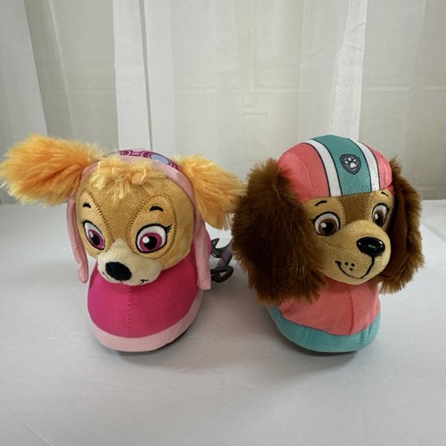 Nickelodeon Paw Patrol Toddler Slippers Liberty & Skye Plush 3D Girls Size 7-8 - Picture 1 of 10
