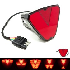 Hitch Cover Red LED Brake Light Sequential Turn Signal V Shape for 2in Receiver