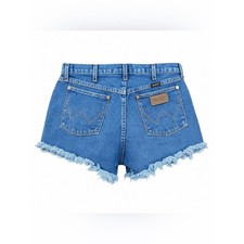 Vintage Wrangler High Rise Cutoff Denim Jean Shorts Frayed Hem 13/14 Waist 34