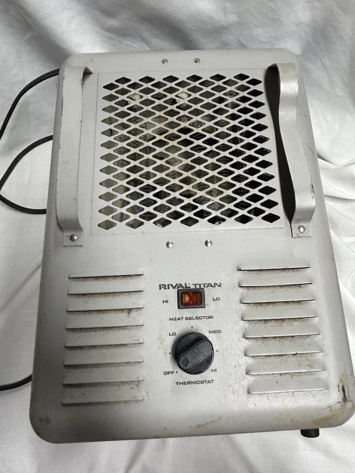 Calentador de Espacio Rival Titan Vintage Modelo T761 1500 W 120 V Probado Funcionando Foto 2 de 4
