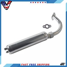 Silver Exhaust Muffler Pipe Gasket Kit for 2 Stroke 49cc 60cc 66cc 80cc Engine