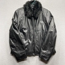 Metrostyle Women's Size 14 Black Jacket Faux Fur Collar