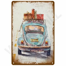 Retro Mural Aesthetic Room Items Poster Tin Metal Signs Home Décor 8x12 