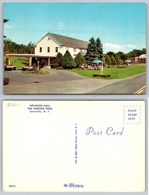 Heywood Hall Shephard Farm Greenville NY Postcard