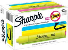 Sharpie Tank Highlighters, Chisel Tip, 12 Count Pack of 1 , Yellow