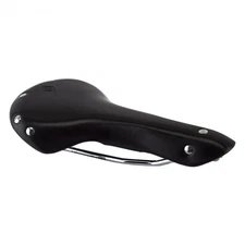 Origin8 Classic Leather Saddle, 280x155mm, Black