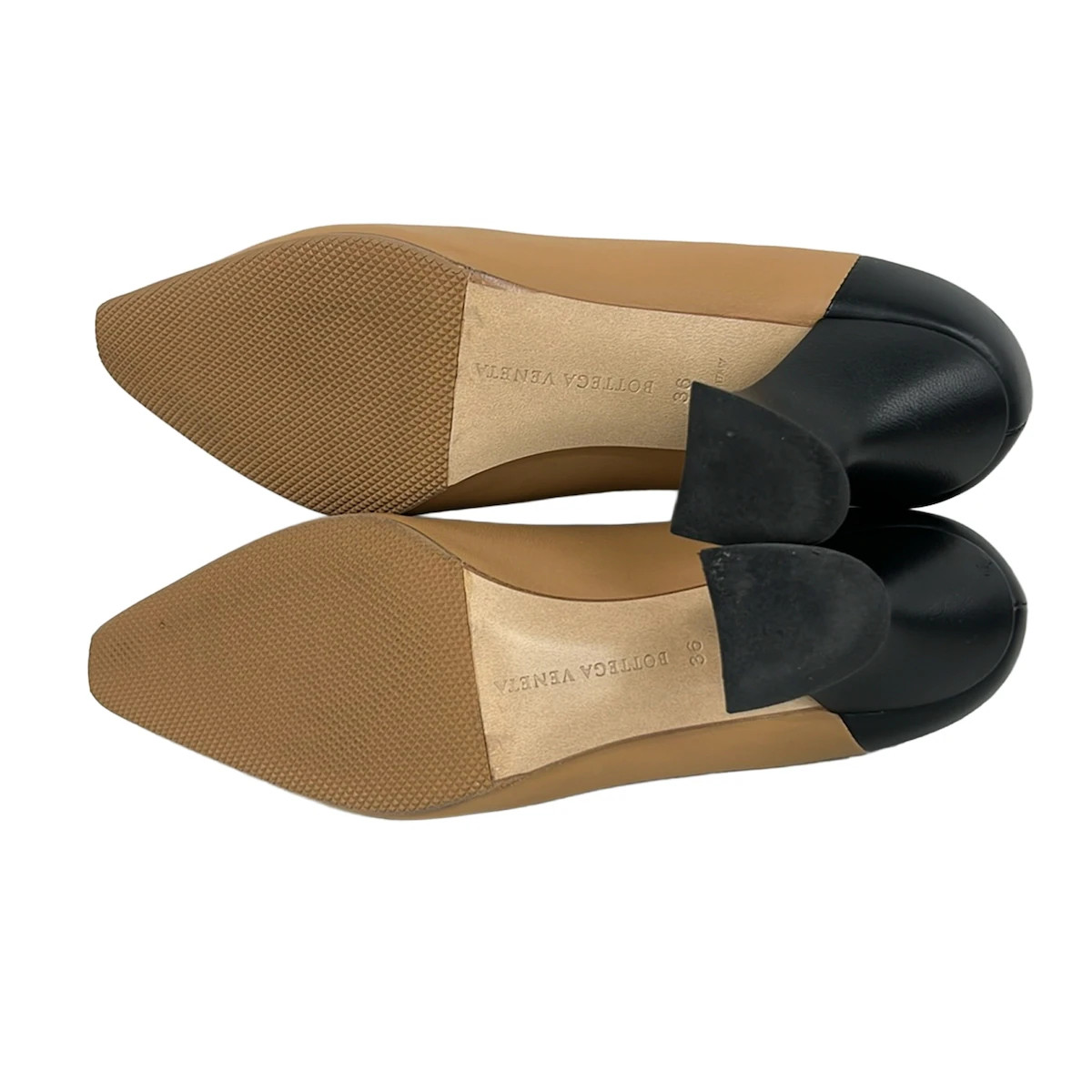 BOTTEGA VENETA - Brown Black Leather Women's Pumps thumbnail 4