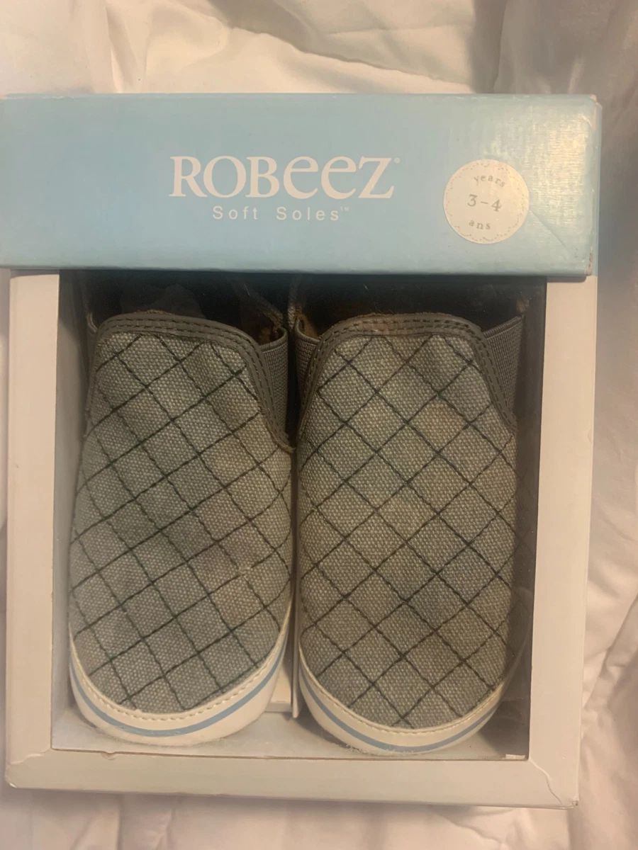 Chaussons Robeez Dog & Bones - Expresso/Tan, Taille 3 Garçon - NEUFS En Boîte