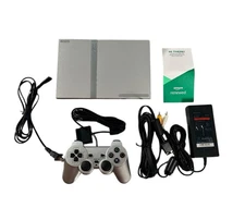 Sony PS2 PlayStation 2 Slim Silver Console Bundle Amazon Verified Condition