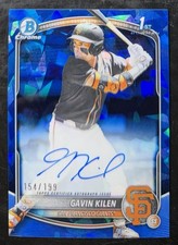 2025 Bowman Draft Gavin Kilen Chrome 1st Sapphire Auto # /199 Giants