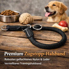 Hundehalsband mit Zugstopp in hochwertigster Qualit&auml;t in drei Gr&ouml;&szlig;en Training