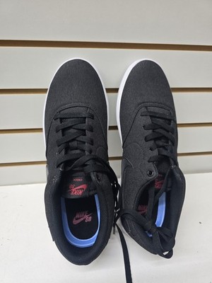 Nike SB Check Men's Low Top Skate Sneaker Black White Lace-Up Canvas Rubber