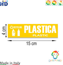 Adesivi Raccolta Differenziata - 5 Etichette Impermeabili Con Simboli Riciclo (Ita/Ing) - Foto 6