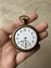 Antique Elgin Pocket Watch 7 Jewels Mechanical Gold Tone Parts Missing Pieces