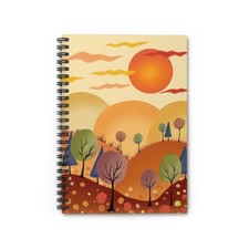 Autumn Landscape Spiral Notebook - Ruled Line, Nature Journal, Fall Gift