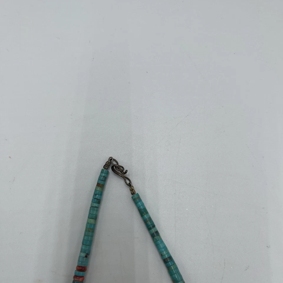 Jacla turquesa real hecha a mano plata de ley 16 pulgadas  Foto 4 de 4