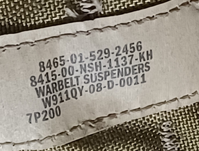 #ad USGI Eagle Industries Khaki War Belt Suspenders Excellent $16.00