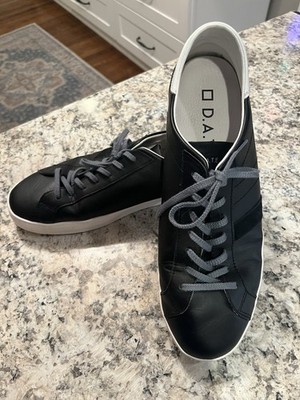 Worn Once!   D.A.T.E. Black Leather Suede Strip HL CLF Sneaker Shoe  - Mens 13