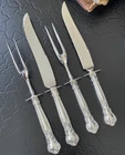 Original Rare Gorham Chantilly Sterling Silver Carving Knife Fork Sets American