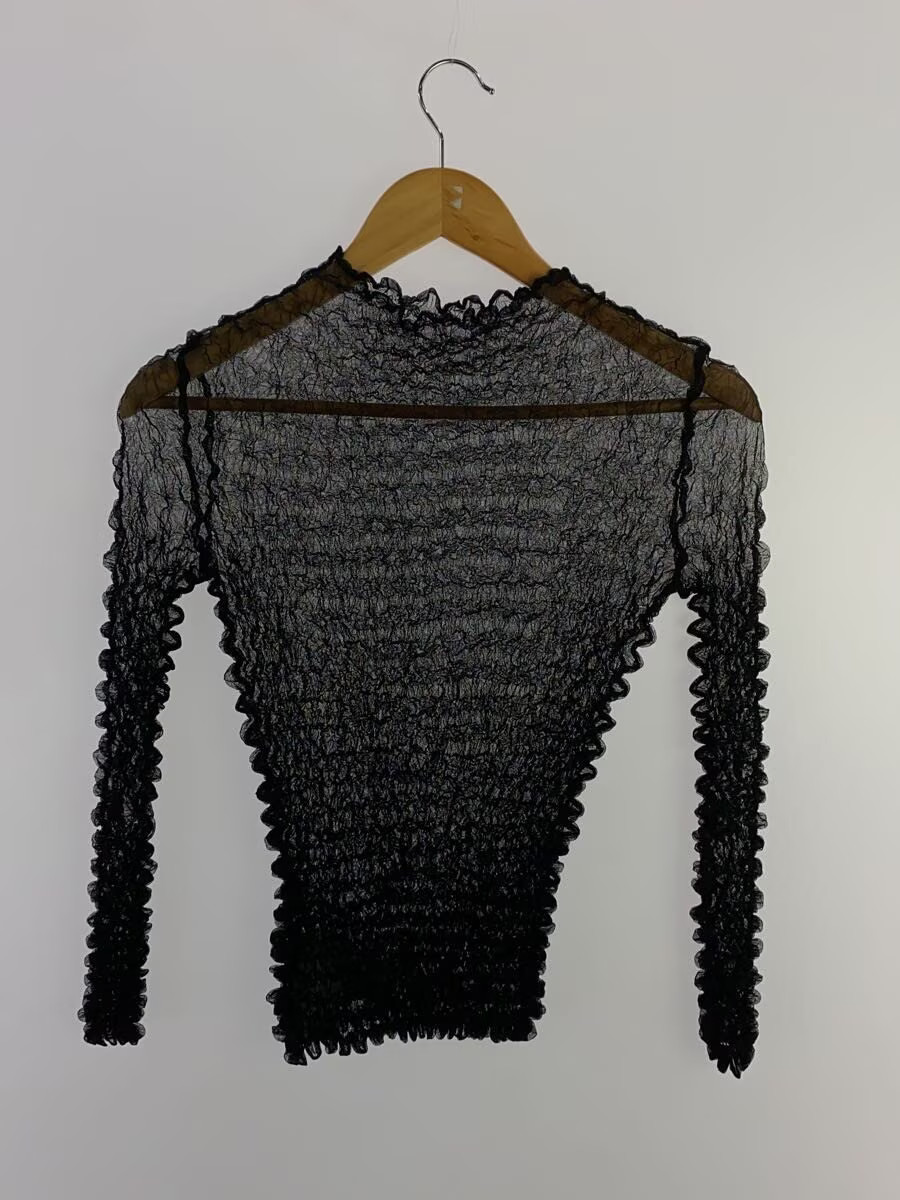 AMERI 2-Piece Sheer Popcorn Top, Free Size, Black… - image 2