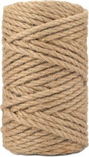 6mm Jute Rope, 66 Feet Strong and Thick Twine 6MM x 66FT, Brown