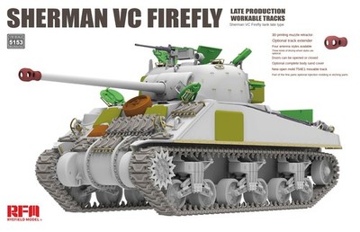 RYE FIELD 5153 1/35 Sherman vc Firefly Late Production.Assembly Model Kit